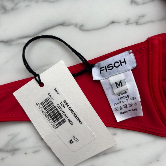 FISCH Red Underwire Bikini Top, Sz M, NEW w/ Tags - Picture 3 of 4